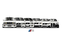 Leinwandposter BMW M3 Generationen Motorsport - Draufsicht - Becquet Voiture
