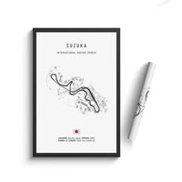 Canvas poster F1 circuits Le Mans Nürburgring Spa Monaco - fitted on vehicle 2 - Becquet Voiture