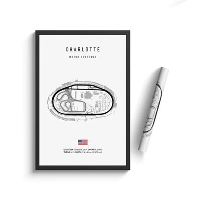 Affiche toile circuits F1 Le Mans Nürburgring Spa Monaco - packshot studio - Becquet Voiture