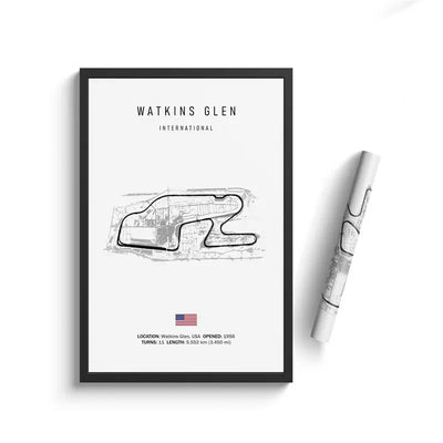 Affiche toile circuits F1 Le Mans Nürburgring Spa Monaco - vue de face 4 - Becquet Voiture