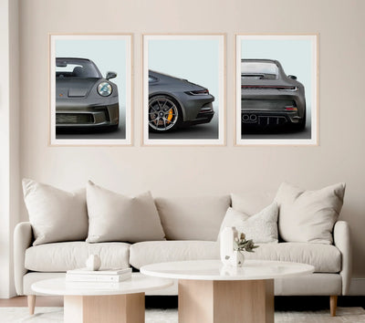 Affiche toile Porsche 911 GT3 992 Touring - installé sur véhicule - Becquet Voiture