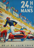 Affiche vintage 24 Heures du Mans 1959 poster toile