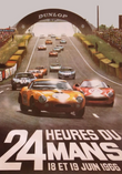 Affiche vintage 24 Heures du Mans 1966 poster mural