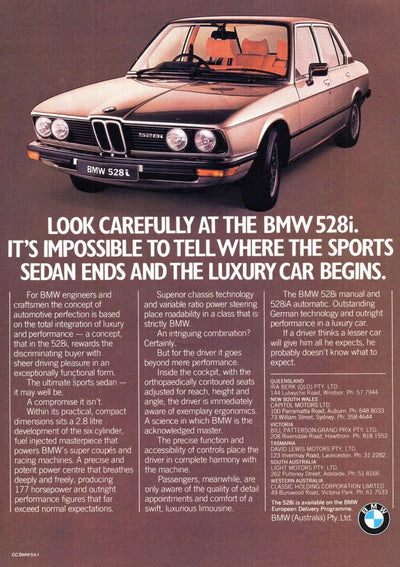 Affiche vintage BMW publicitaire poster toile classique - vue de dessus - Becquet Voiture