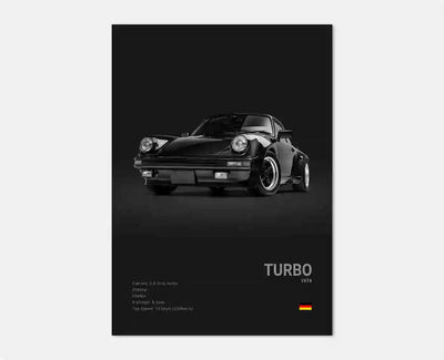 Affiche Voiture en Toile Porsche 911 GT3 RS Turbo GT2 RS - vue de dessus 2 - Becquet Voiture