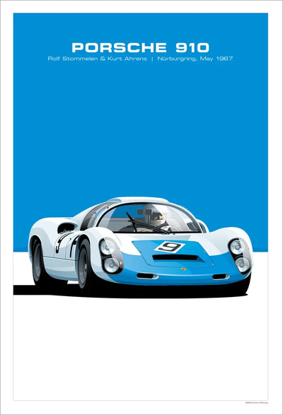 Affiche Voiture Porsche 917 908 935 956 Poster Toile 24h Du Mans - détail du montage - Becquet Voiture