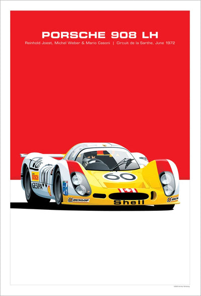 Affiche Voiture Porsche 917 908 935 956 Poster Toile 24h Du Mans - packshot studio - Becquet Voiture