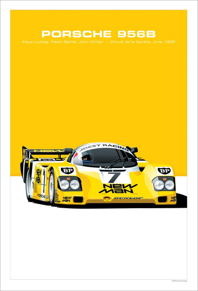 Affiche Voiture Porsche 917 908 935 956 Poster Toile 24h Du Mans - vue de face 2 - Becquet Voiture