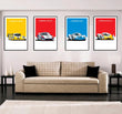 Affiche Voiture Porsche 917 908 935 956 Poster Toile 24h Du Mans
