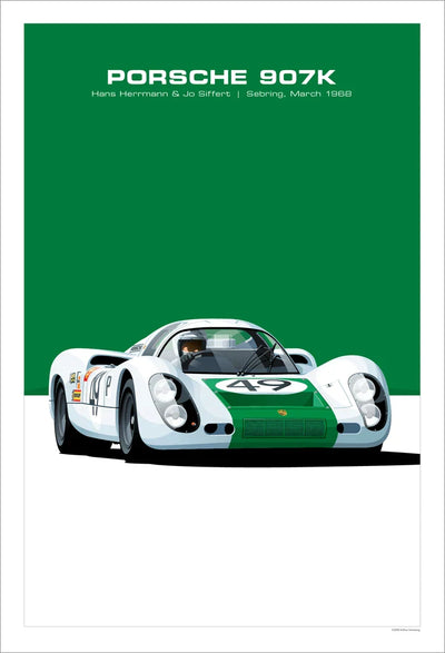 Affiche Voiture Porsche 917 908 935 956 Poster Toile 24h Du Mans - vue rapprochée - Becquet Voiture