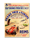 Affiche Voiture Vintage Grand Prix Reims 1959