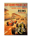 Affiche Voiture Vintage Grand Prix Reims 1960
