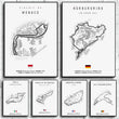 Affiches Murales Circuits Course Automobile Fond Blanc