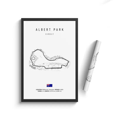 Affiches Murales Circuits Course Automobile Fond Blanc - vue de trois-quarts 3 - Becquet Voiture