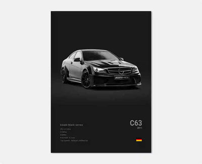 Affiches Voitures Murales Mercedes AMG 30x40cm 40x60cm 50x70cm - détail du montage 3 - Becquet Voiture