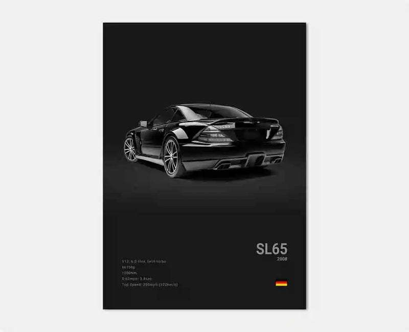 Affiches Voitures Murales Mercedes AMG 30x40cm 40x60cm 50x70cm - en situation 3 - Becquet Voiture