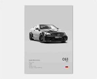 Affiches Voitures Murales Mercedes AMG 30x40cm 40x60cm 50x70cm - packshot studio 3 - Becquet Voiture