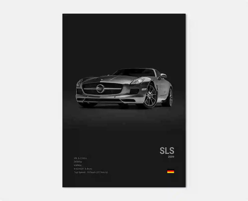 Affiches Voitures Murales Mercedes AMG 30x40cm 40x60cm 50x70cm - packshot studio 4 - Becquet Voiture