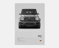 Affiches Voitures Murales Mercedes AMG 30x40cm 40x60cm 50x70cm - vue arrière 3 - Becquet Voiture
