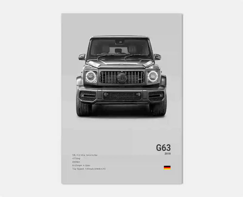Affiches Voitures Murales Mercedes AMG 30x40cm 40x60cm 50x70cm - vue arrière 3 - Becquet Voiture