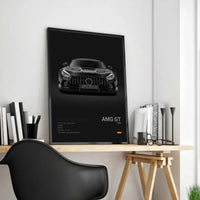 Affiches Voitures Murales Mercedes AMG 30x40cm 40x60cm 50x70cm - vue arrière - Becquet Voiture