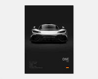 Affiches Voitures Murales Mercedes AMG 30x40cm 40x60cm 50x70cm - vue de dessus - Becquet Voiture