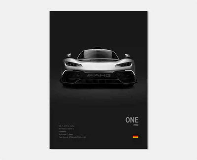 Affiches Voitures Murales Mercedes AMG 30x40cm 40x60cm 50x70cm - vue de dessus - Becquet Voiture