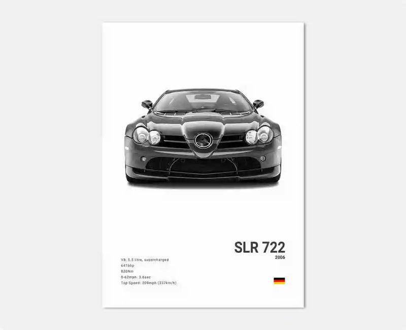 Affiches Voitures Murales Mercedes AMG 30x40cm 40x60cm 50x70cm - vue de face 4 - Becquet Voiture