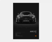 Affiches Voitures Murales Mercedes AMG 30x40cm 40x60cm 50x70cm - vue de profil 2 - Becquet Voiture