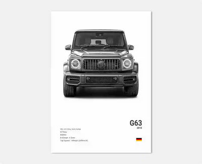 Affiches Voitures Murales Mercedes AMG 30x40cm 40x60cm 50x70cm - vue de profil 3 - Becquet Voiture