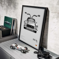 Affiches Voitures Murales Mercedes AMG 30x40cm 40x60cm 50x70cm - vue de profil - Becquet Voiture