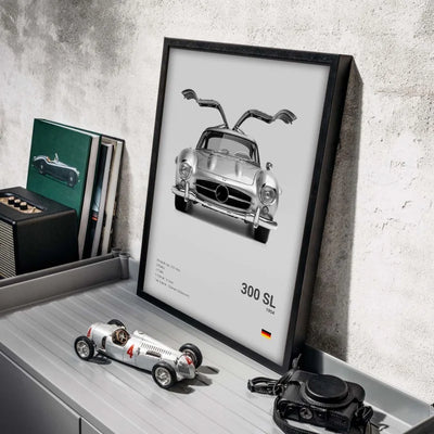 Affiches Voitures Murales Mercedes AMG 30x40cm 40x60cm 50x70cm - vue de profil - Becquet Voiture