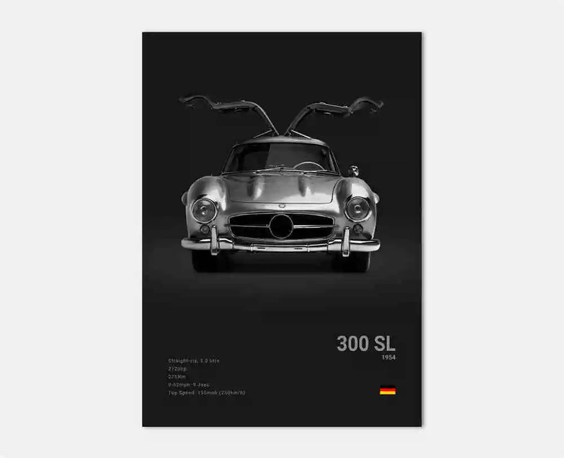 Affiches Voitures Murales Mercedes AMG 30x40cm 40x60cm 50x70cm - vue rapprochée 2 - Becquet Voiture