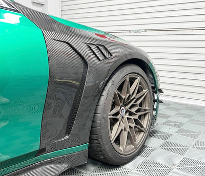 Aile Avant Carbone BMW G80 G82 M3 M4 - installé sur véhicule - Becquet Voiture