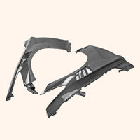 Carbon Fiber Vented Front Fender Infiniti Q50 V37 EPA Type - three-quarter view - Becquet Voiture