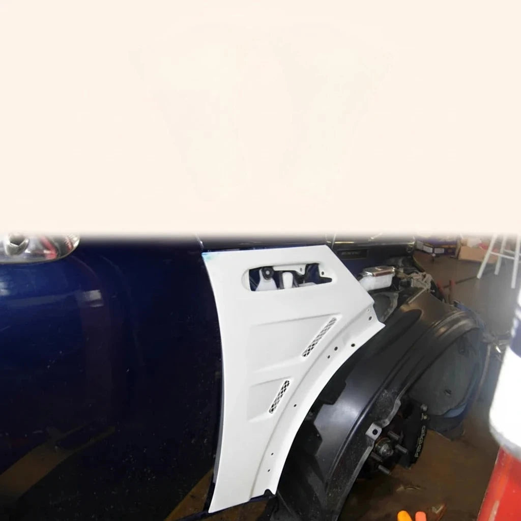 Aile Avant Ventilée Fibre de Verre Mini Cooper R50 R52 R53 - vue de face - Becquet Voiture