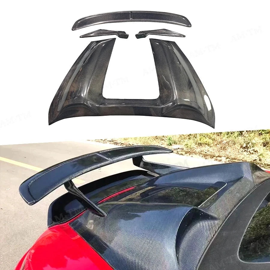 Aileron Arrière Carbone Porsche 718 987 981 - vue de face - Becquet Voiture