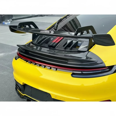 Aileron Arrière Carbone Porsche 911 992 Carrera GT3 2019-2023 - vue de face - Becquet Voiture