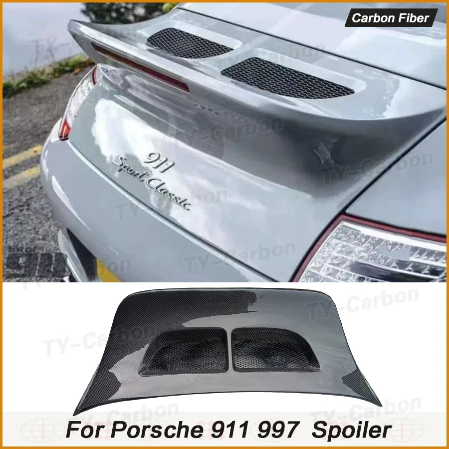 Aileron Arrière Carbone Porsche 911 997 2005-2011 - vue de face - Becquet Voiture