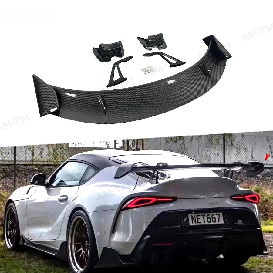 Aileron Arrière Carbone Toyota Supra A90 A91 MK5 2019+ - vue de face - Becquet Voiture
