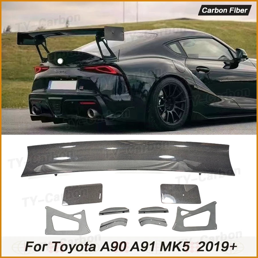 Aileron Arrière Carbone Toyota Supra MK5 A90 A91 2019+ - vue de face - Becquet Voiture