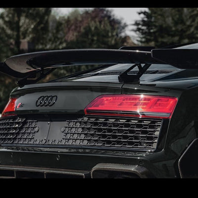 Aileron Arriere Carbone TTRS Style Audi R8 - installé sur véhicule - Becquet Voiture