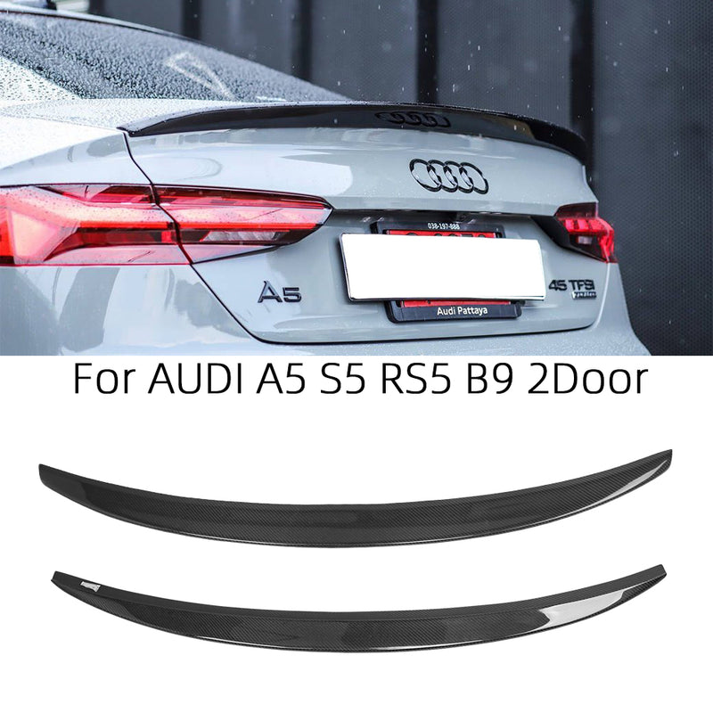 Aileron de coffre Audi A5 S5 RS5 B9 en carbone (2017-2023) - vue de profil - Becquet Voiture