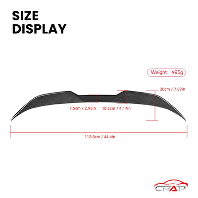 Aileron de Toit Carbone BMW Série 2 G42 G87 2022+ - packshot studio - Becquet Voiture