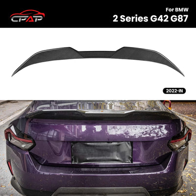 Aileron de Toit Carbone BMW Série 2 G42 G87 2022+ - vue de face - Becquet Voiture