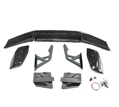 Aileron Fibre Carbone BMW G80 G82 Style AD - vue de face - Becquet Voiture