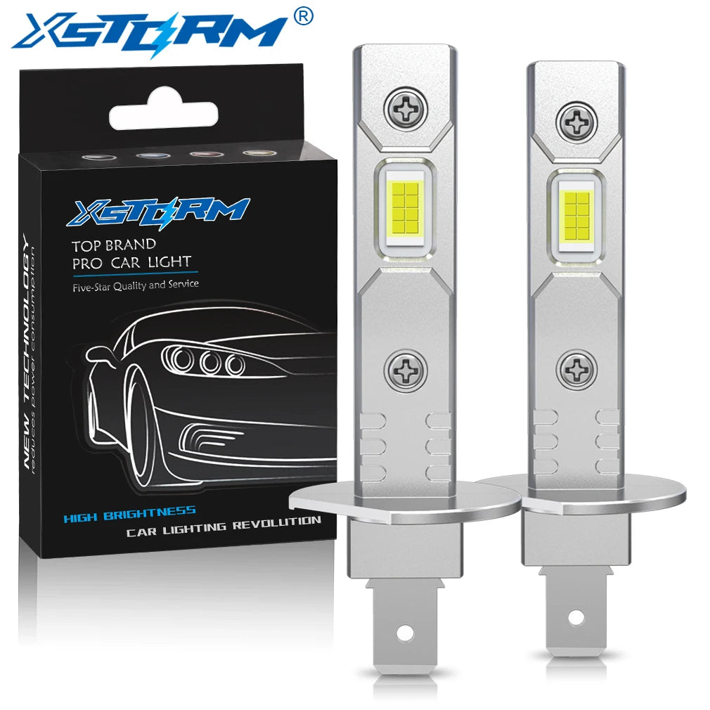 Ampoule LED H1 H3 H7 Universelle 60W Phare Voiture - vue de face - Becquet Voiture