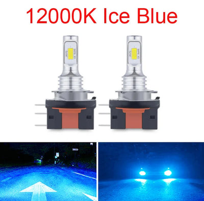 Ampoule LED H4 H7 H15 Universelle 30000LM Phare Auto - vue de dessus - Becquet Voiture