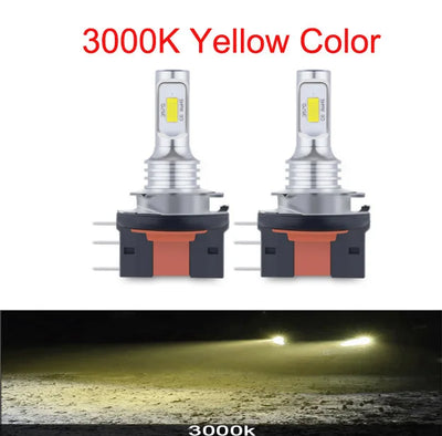 Ampoule LED H4 H7 H15 Universelle 30000LM Phare Auto - vue de face 2 - Becquet Voiture