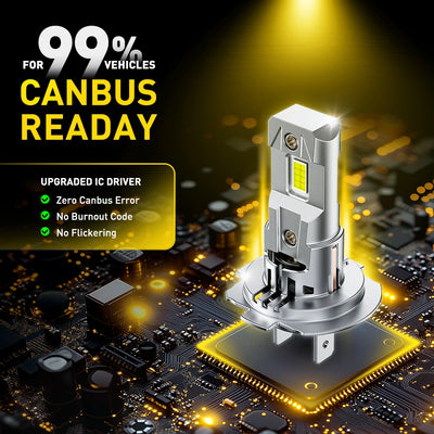 Ampoule LED H7 Universelle CANBUS Phare Voiture - packshot studio - Becquet Voiture
